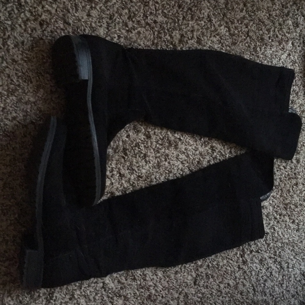 Black knee high boots